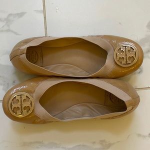 Tory Burch Nude Patent Flats